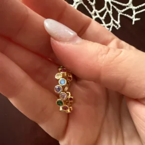 Colorful Tiny Round Rings For Women Stainless Steel Gold Color Adjustable Wedding Ring Luxury Aesthetic Jewlery Couple Gift
