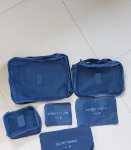 6pcs Travel Storage Bag Large Capacity Luggage Clothes Sorting Organizer Set Suitcase Pouch Case Shoes Packing Cube Bag