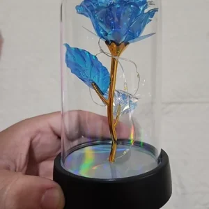 Valentines Day Gift for Girlfriend Eternal Rose LED Light Foil Flower In Glass Cover Mothers Day Wedding Favors Bridesmaid Gift
