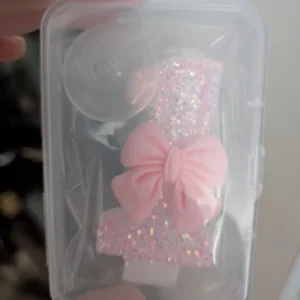 Cute Pink Bow 3D Number Cake Candles for Birthday Party Decorations Birthday Decoration Cake Decorating Tools