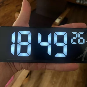 LED Mirror Table Clock Digital Alarm Snooze Display Time Desktop Electronic Table Clocks Desktop Clock