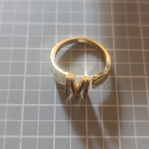 Rainbow Zircon Letter Rings For Women Fashion Chunky Wide Letter A-Z Stainless Steel Ring Wedding Boho Jewelry free shipping