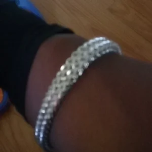 Stainless Steel Braided Double Row Front and Rear Fish Scale Alloy Magnetic Buckle Bracelet with Keel Jewelry New Model