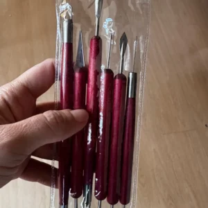 6PCS Sculpting Pottery Clay Tools Wood Handle Pottery Set Wax Carving Sculpt Smoothing Shaper Pottery Clay Ceramic Tool