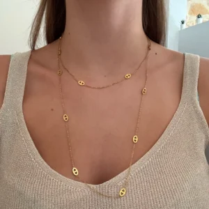 Trendy Heart Pendant Stainless Steel Pleated Necklaces For Women Trendy Gold Color Aesthetic Pendant Necklace Jewelry Accessory