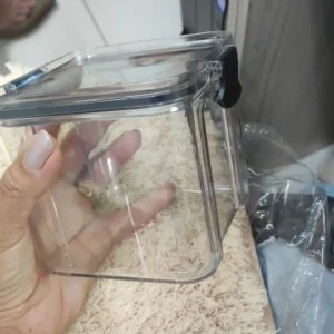 1pc Clear Food Storage Box,Food Storage Container With Lid, Plastic Kitchen And Pantry Organization Canisters