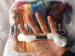 50pcs Friendship Bracelet Thread Set, Rainbow Cotton & Silk Embroidery Threads for Cross Stitch, DIY Bracelet Making