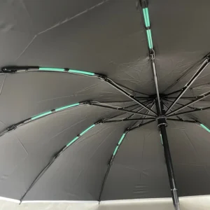 Reflective Umbrellas Reverse Three Fold 20 Bone Black Glue Automatic Sunshade Sunscreen Rain Umbrella Strong Wind Resistance