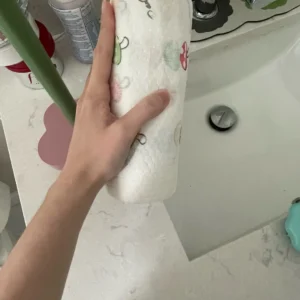 50 100pcs/roll Dishcloth Absorbent Thickened Kitchen Paper Dry Wet Use Non Greasy Random Pattern for Sink Cleaning Dishwashing