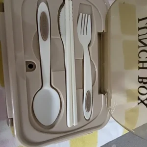 1Pc Bento Box Adult Lunch Box With 4 Compartments,Utensils, Sauce Jar, Muffin Liners, Microwave&Dishwasher Safe, Back To School