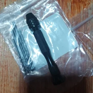 Mini Tool Set with Black Hand Twist Drill 10Pcs Fried Dough Twists Drill for Woodworking Drilling Rotary Wood Holes Tools