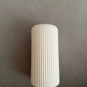 Striped Ceramic-Like Plastic Vase for Flowers, Decorative Floral Arrangement Display, Creative Little Flower Vase