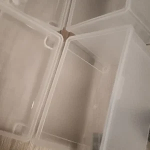 2/4PCS Small Semi-Transparent Plastic Cards Cases Folder Matte Flip-Top Jewelry Box Accessories Storage Organize Packaging Boxes