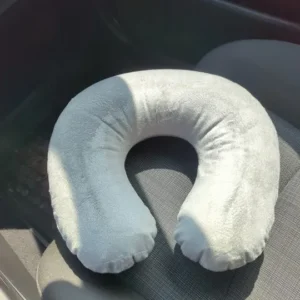 1PC U-shaped Travel Pillow Portable Inflatable Neck Cervical Spine Support Short Plush Cushion Office Sleep Essentials
