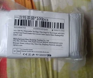 100 Pcs Disposable Tea Bags Filter Bags for Tea Infuser with String Heal Seal Food Grade Non-woven Fabric Spice Filters Teabags