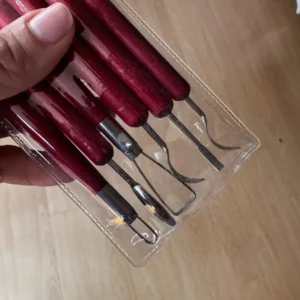 6PCS Sculpting Pottery Clay Tools Wood Handle Pottery Set Wax Carving Sculpt Smoothing Shaper Pottery Clay Ceramic Tool