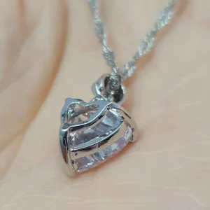 Heart Necklaces For Women Stainless Steel Gold Plated Chain Zircon Heart Pendant Choker Necklace Wedding Boho Jewelry Gift Femme