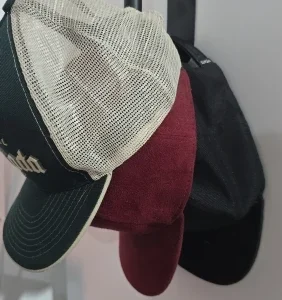 1/2pcs Stainless Steel Baseball Cap Hanger - Wall Mounted Hat Organizer With Punch-Free Design
