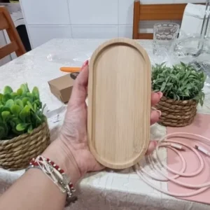 Multi Bamboo Tray Wood Saucer Flower Pot Tray Cup Pad Coaster Plate for Kitchen Decorative Plate Creative Coaster Coffee Cup Mat