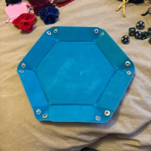 1pc Hexagonal Dice Tray and Miscellaneous Storage Box Board Game Dice Tray Accessories Leather Dice Tower