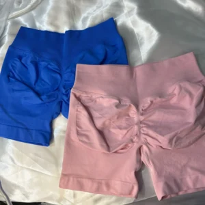 Summer High Waisted Yoga Shorts Fashionable and Sexy Running Fitness Pants Solid Color Yoga Leggings