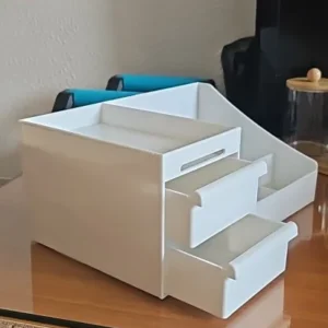 1pc White New Drawer Makeup Storage Box Dormitory Finishing Plastic Shelf Cosmetics Skin Care Dressing Table Desktop
