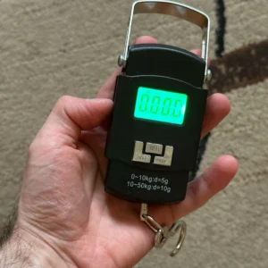 1pc Black 50kg Portable Electronic Portable Luggage Scale LCD Digital Display Screen Express Delivery Scale Hook Mini Scale