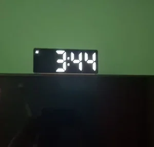 LED Mirror Table Clock Digital Alarm Snooze Display Time Desktop Electronic Table Clocks Desktop Clock