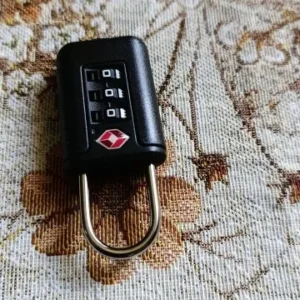 Customs Code Lock for Travel Luggage Password Changeable Black Lock Contrast Design Padlock 3 Digit Combination Lock