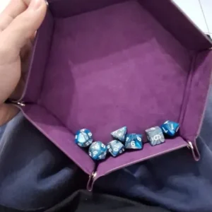 1pc Hexagonal Dice Tray and Miscellaneous Storage Box Board Game Dice Tray Accessories Leather Dice Tower