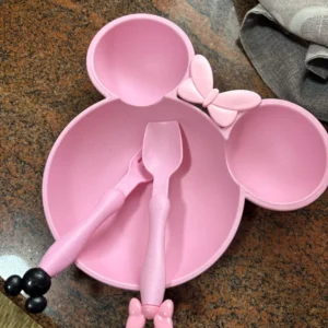 3 Pcs/Set Wheat Straw Children'S Tableware Set Kindergarten Baby Feeding Supplement Dinner Plate Bowl Spoon Fork Children'S Tabl