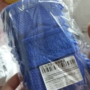 1 Pc Blue Microfiber Chenille Car Wash Sponge Care Washing Brush Pad Cleaning Tool Auto Washing Towel Gloves Styling Accessories