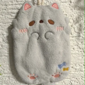 Cute Cartoon Tanuki Hanging Towel Coral Velvet Hair Does Not Lose Thick Cloth Kitchen Bathroom Absorbent Towels