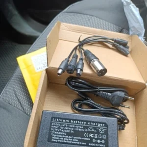 Brand New Power Adapter AC 100-240V Black DC 42V 2A Electric Scooter Accessories US/ EU/ UK Plug For 24-36v Lithium Battery