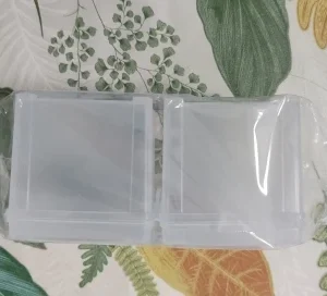 2/4PCS Small Semi-Transparent Plastic Cards Cases Folder Matte Flip-Top Jewelry Box Accessories Storage Organize Packaging Boxes