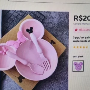 3 Pcs/Set Wheat Straw Children'S Tableware Set Kindergarten Baby Feeding Supplement Dinner Plate Bowl Spoon Fork Children'S Tabl
