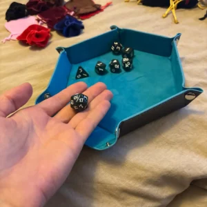 1pc Hexagonal Dice Tray and Miscellaneous Storage Box Board Game Dice Tray Accessories Leather Dice Tower