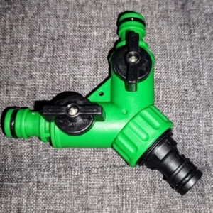 2 Way Garden Water Pipe Connectors Pipe Adapter Y Shape Hose Splitter Valve Three Way Plastic Valve With Switch