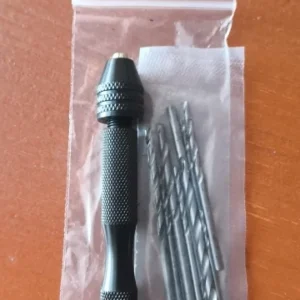 Mini Tool Set with Black Hand Twist Drill 10Pcs Fried Dough Twists Drill for Woodworking Drilling Rotary Wood Holes Tools