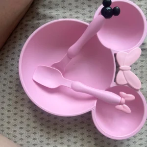 3 Pcs/Set Wheat Straw Children'S Tableware Set Kindergarten Baby Feeding Supplement Dinner Plate Bowl Spoon Fork Children'S Tabl
