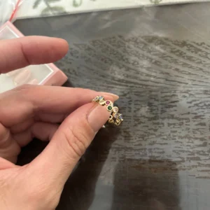 Colorful Tiny Round Rings For Women Stainless Steel Gold Color Adjustable Wedding Ring Luxury Aesthetic Jewlery Couple Gift