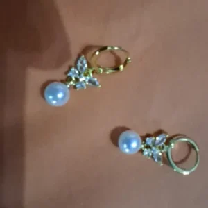 Butterfly Zircon Stainless Steel Pearl Earrings For Women Gold Plated Piercing Earring Aesthetic Luxury Jewelry Gift 2023 New