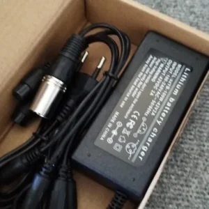 Brand New Power Adapter AC 100-240V Black DC 42V 2A Electric Scooter Accessories US/ EU/ UK Plug For 24-36v Lithium Battery
