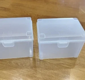 2/4PCS Small Semi-Transparent Plastic Cards Cases Folder Matte Flip-Top Jewelry Box Accessories Storage Organize Packaging Boxes