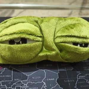 3D Sad Frog Sleep Mask Natural Sleeping Eyeshade Cover Shade Eye Patch Women Men Soft Portable Blindfold Travel Eyepatch