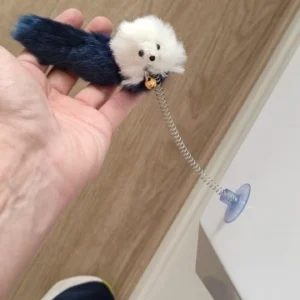 Cartoon Pet Cat Toy Stick Feather Rod Mouse Toy With Mini Bell Cat Catcher Teaser Interactive Cat Toy