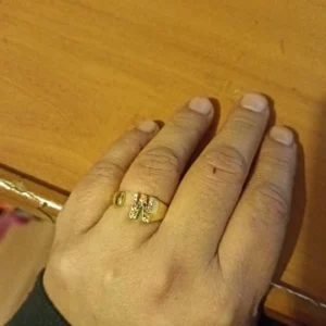 Rainbow Zircon Letter Rings For Women Fashion Chunky Wide Letter A-Z Stainless Steel Ring Wedding Boho Jewelry free shipping