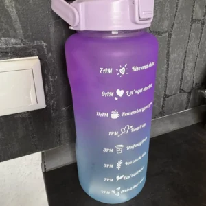 3Pcs Gradient Plastic Cup Set Large Capacity Sports Water Bottle Outdoor Travel Gym Fitness Jugs Student Portable Cup WIth Straw