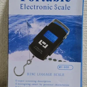 1pc Black 50kg Portable Electronic Portable Luggage Scale LCD Digital Display Screen Express Delivery Scale Hook Mini Scale
