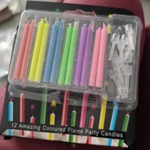 Colored Birthday Party Supplies 6/12pcs Wedding Colorful Multicolor Candles Safe Flames Dessert Cake Candles Decoration
